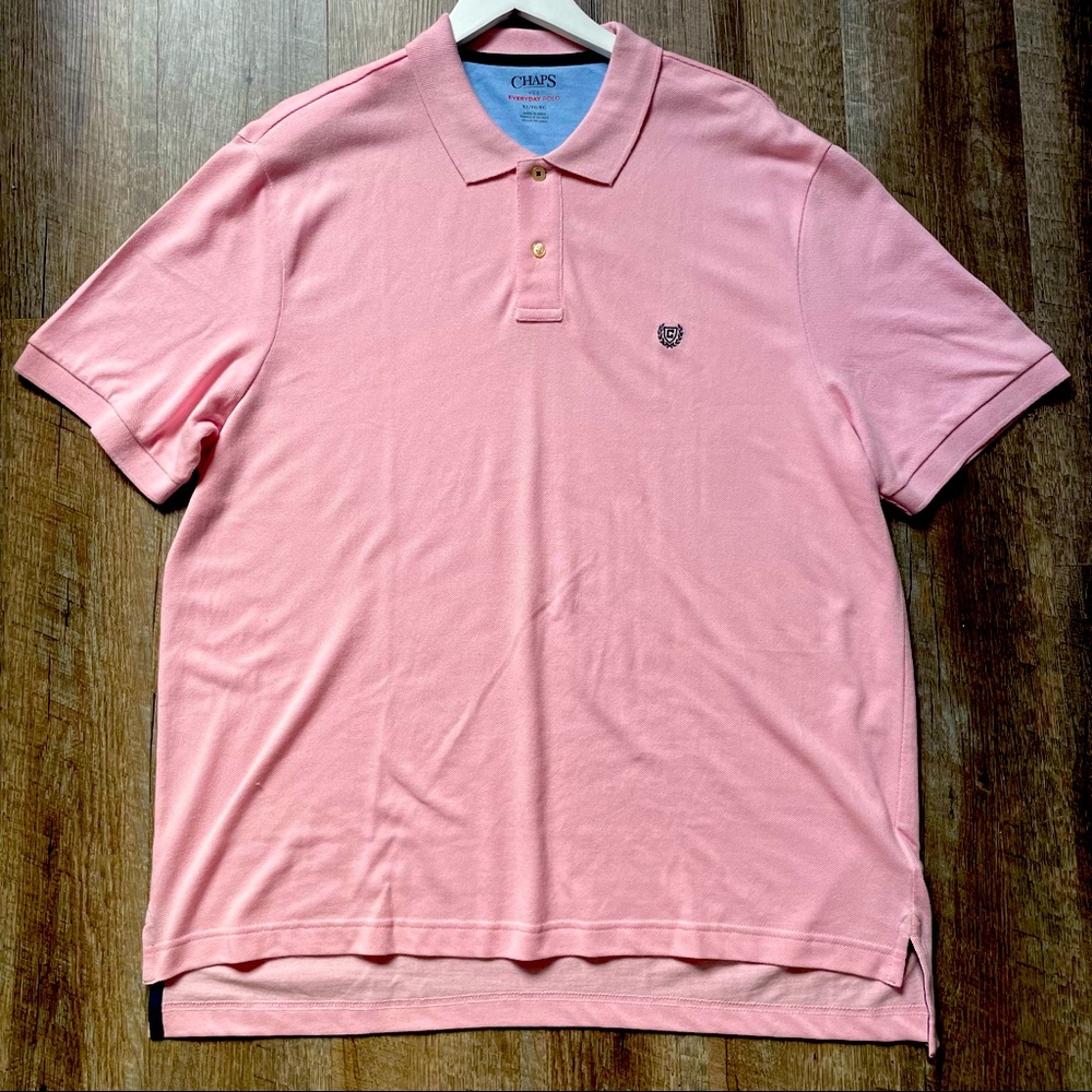 Chaps Men's Polo Shirt Natural Stretch Birdseye size L NEW